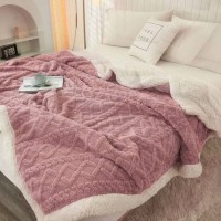 Home Textile Custom Warm Flannel Blanket Soft Polyester Fleece Sherpa Taffeta Throw Blanket For Home