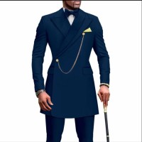 new African ethnic style solid color simple casual men's suit