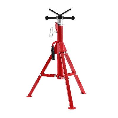 2500LBS V-Head Pipe Stand Folding Tripod Adjustable Height 28"-52" Steel