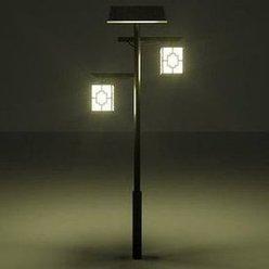 Outdoor waterproof garden light in the community, 3-meter double headed Chinese antique garden garde图3