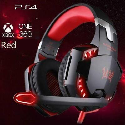 Red 3.5mm Stereo Surround LED Mic Headphone Gaming Headset Laptop PS4 Xbox PC