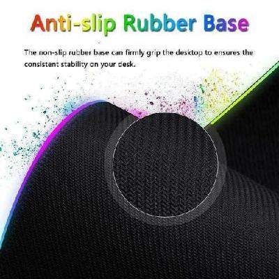 Large Anti-Slip RGB Backlit Gaming Mousepad for Desk PC Laptop Keyboard Mouse