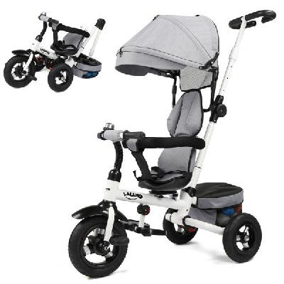 Kids Tricycle,Kids Folding Steer Stroller with Rotatable Seat, Adjustable Push Handle & Canopy, Safe