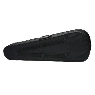 Durable Cloth Fluff Triangle Shape Case with Silver Gray Lining for 4/4 Violin Black