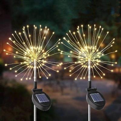 Waterproof Outdoor Copper Wire Firework Solar Garden Landscape Lights