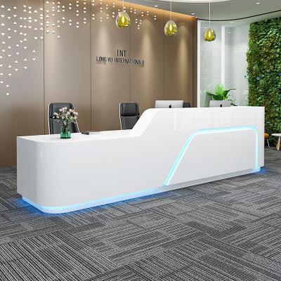 Simple and modern front desk, fashion, special-shaped reception desk, consultation bar