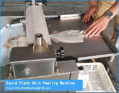 Squid Skinning and slicing processing machine