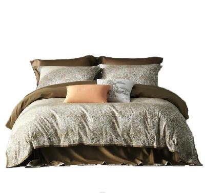 Bed Sets Luxury Bedroom Bedding Set Light Luxury Long-staple Cotton Four-piece Yarn-dyed Jacquard Re