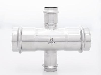 Double press-fitting (reducer four-way joint)