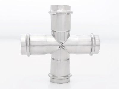 Double press-fitting (equal four-way joints)