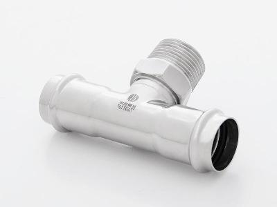 Double press-fitting (male tee)